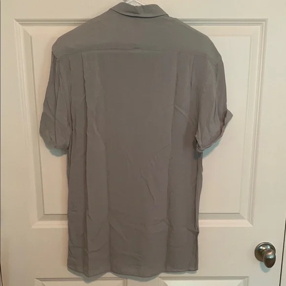 Zara Gray Casual Button Down Shirt Relaxed Fit - Picture 7 of 8